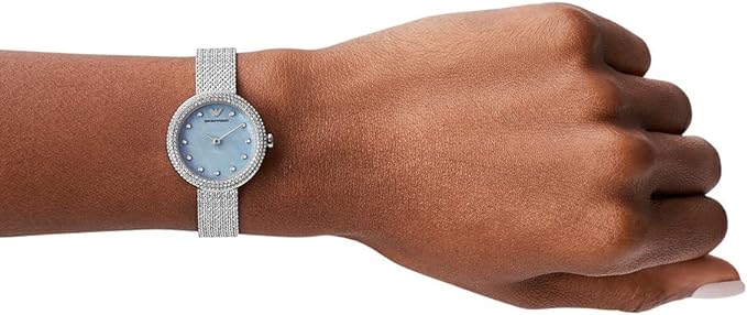 EMPORIO ARMANI TWO-HAND STAINLESS STEEL WATCH-AR11380