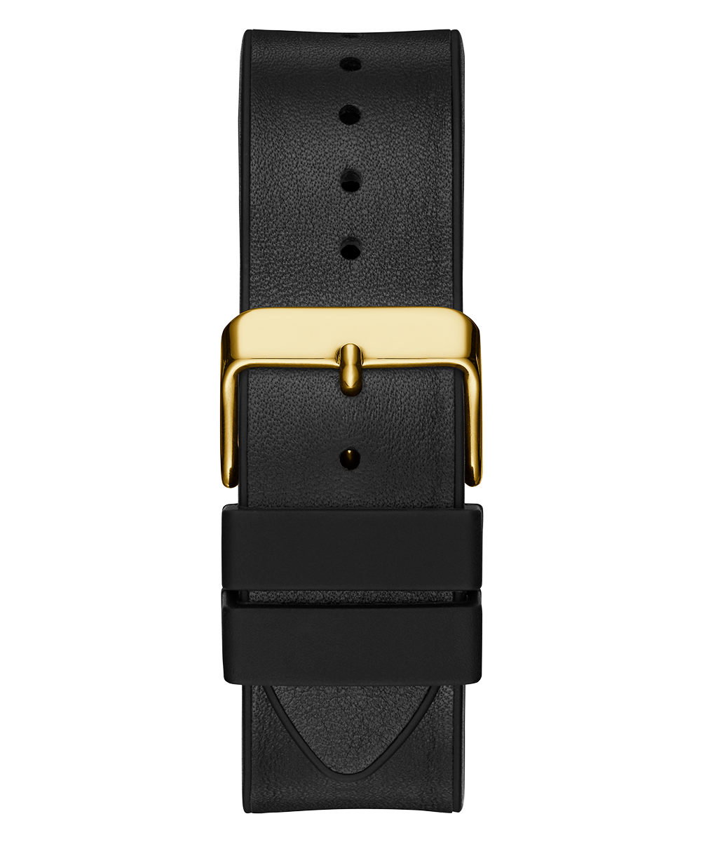 GUESS Mens Black Gold Tone Multi-function Watch
