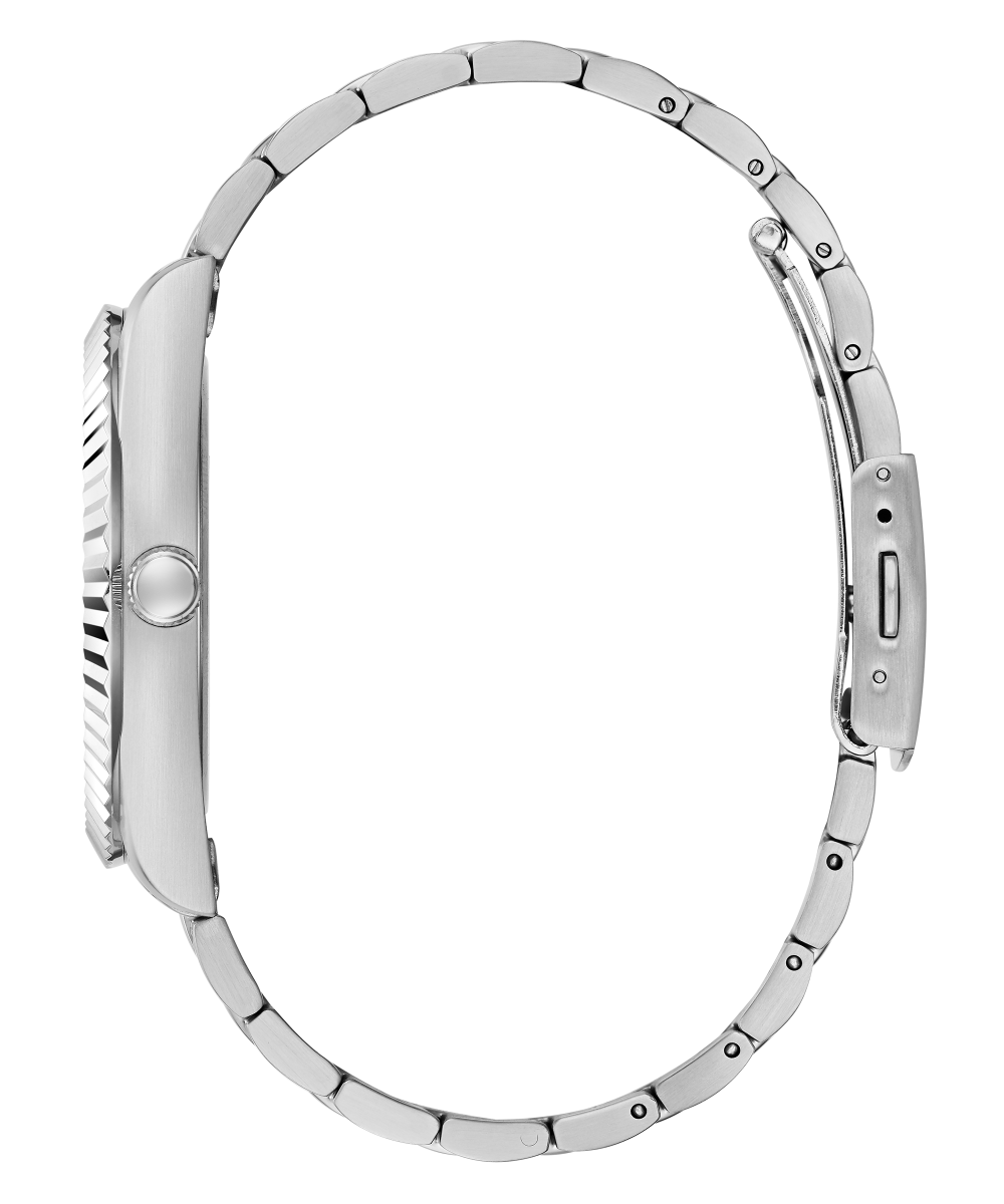 GUESS Mens Silver Tone Day/Date Watch