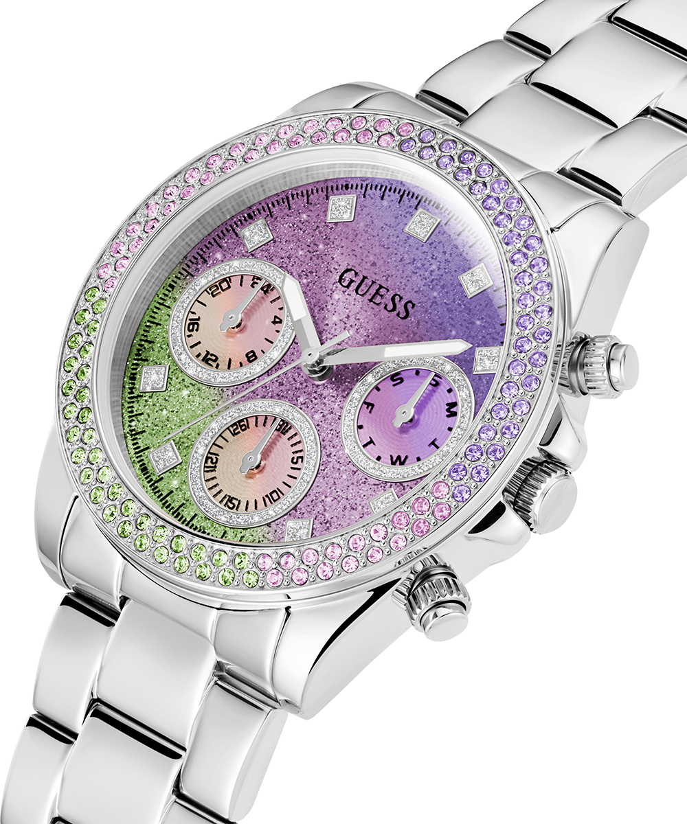 GUESS Ladies Silver Tone Analog Watch