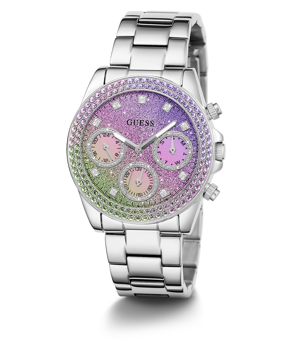GUESS Ladies Silver Tone Analog Watch