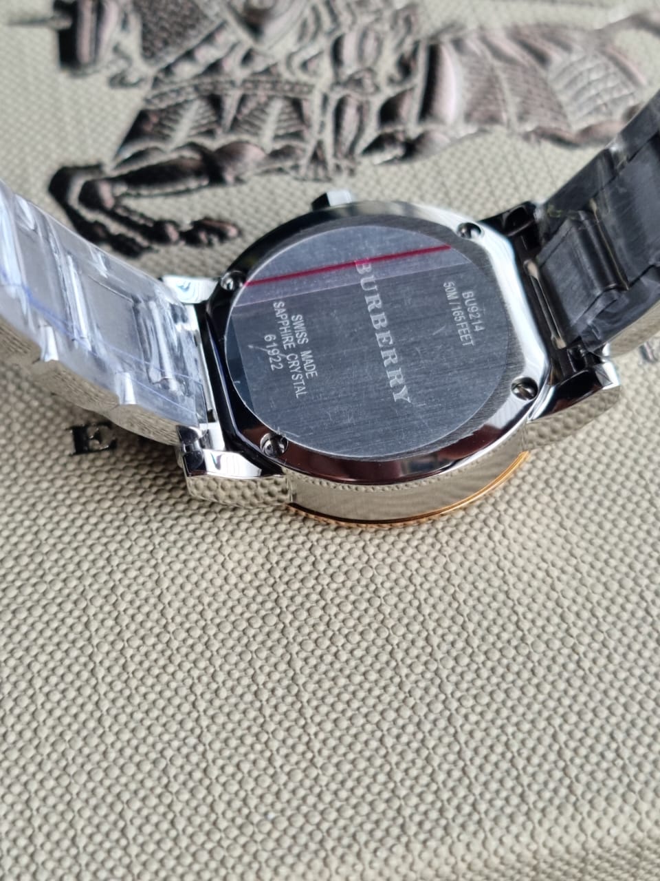 BURBERRY Heritage Grey Dial Two-tone Stainless Steel Ladies Watch BU9214