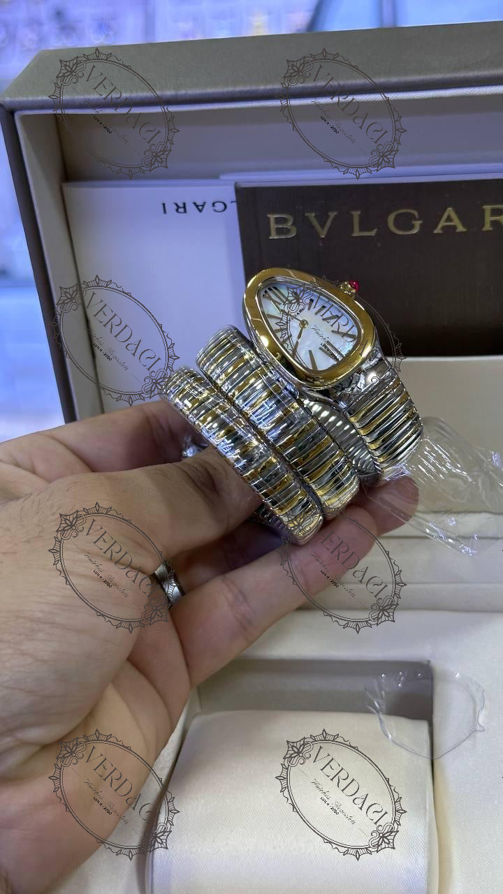Bvlgari Serpenti Tubogas Montre white green