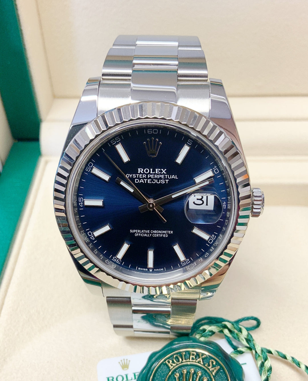 DATEJUST 41 BLEU POUR HOMME