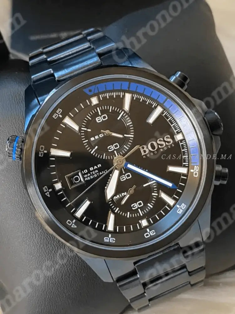 Hugo Boss Globetrotter Black Dial Men's Watch 1513824