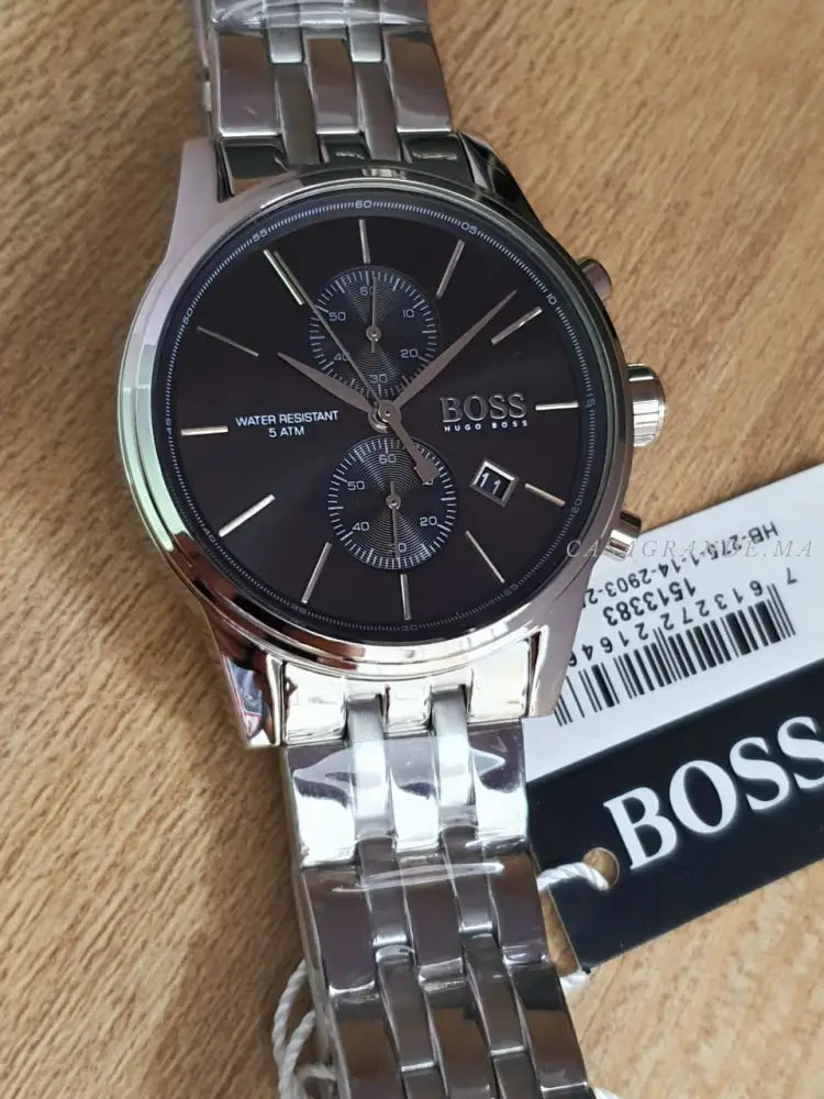 Hugo Boss Men’s Chronograph Quartz Stainless Steel Black Dial 41mm Watch 1513383