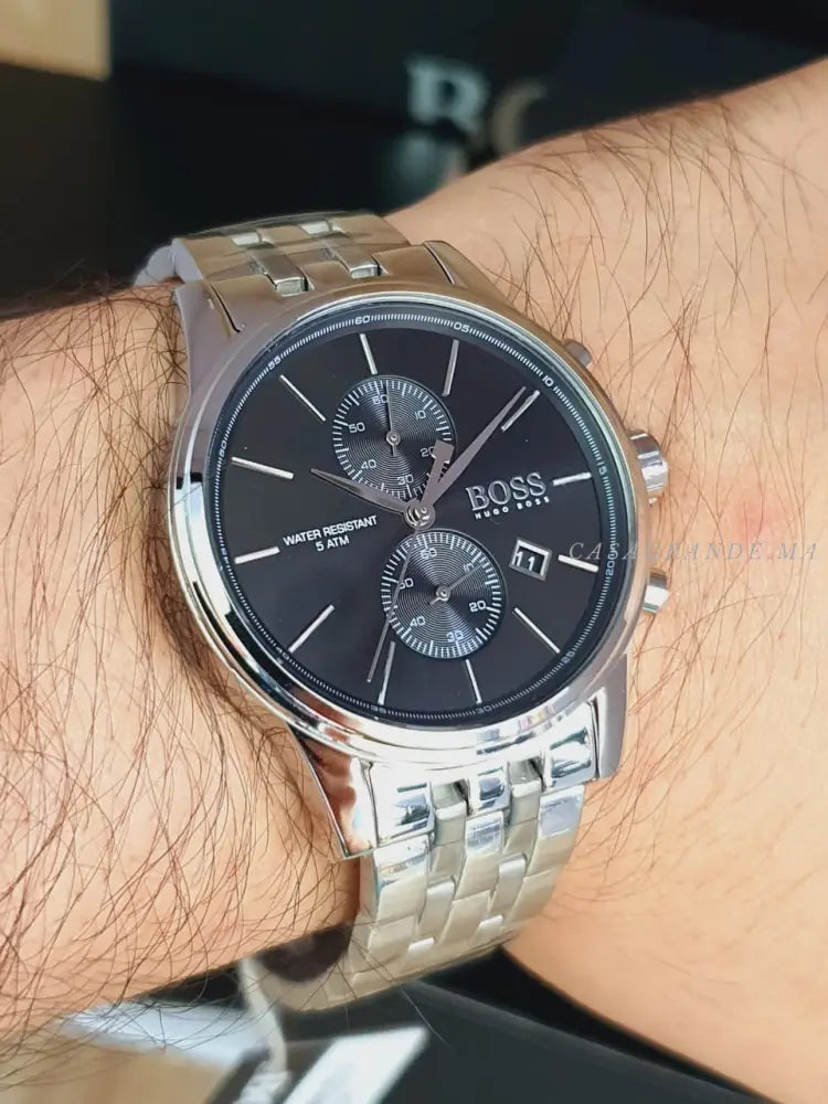 Hugo Boss Men’s Chronograph Quartz Stainless Steel Black Dial 41mm Watch 1513383