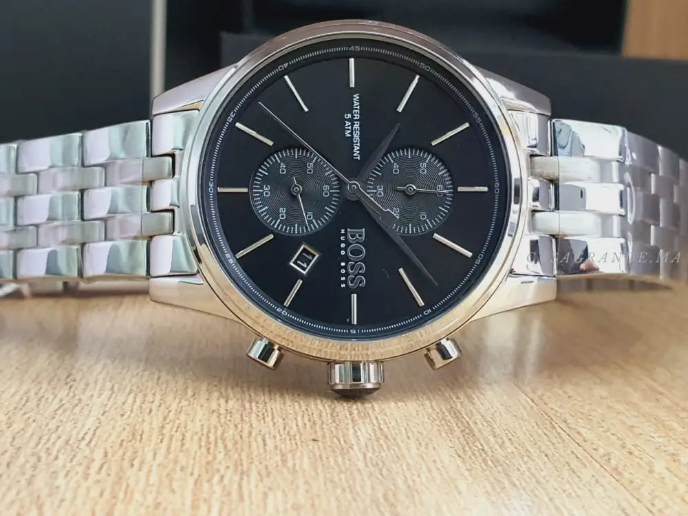 Hugo Boss Men’s Chronograph Quartz Stainless Steel Black Dial 41mm Watch 1513383
