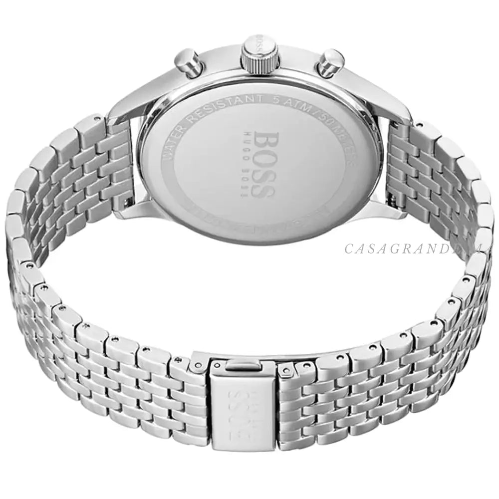 Hugo Boss Men’s Chronograph Quartz Stainless Steel Black Dial 44mm Watch 1513652