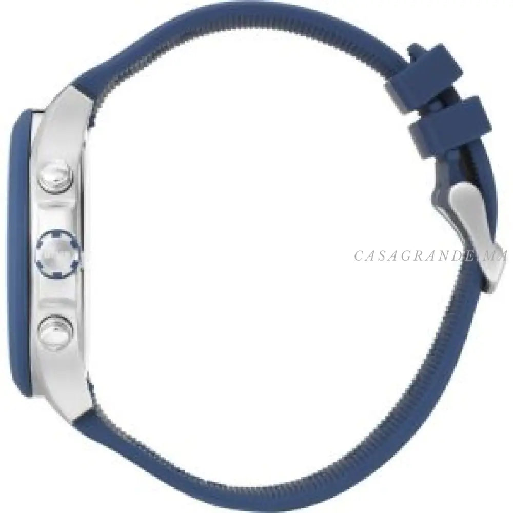 Hugo Boss Men’s Quartz Blue Silicone Strap Black Dial 44mm Watch 1513717