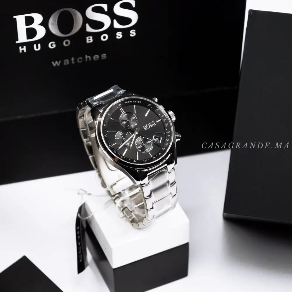 Hugo Boss Men’s Quartz Stainless Steel Black Dial 44mm Watch 1513871