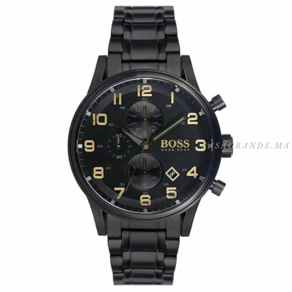 Hugo Boss Men’s Quartz Stainless Steel Black Dial 46mm Watch 1513275