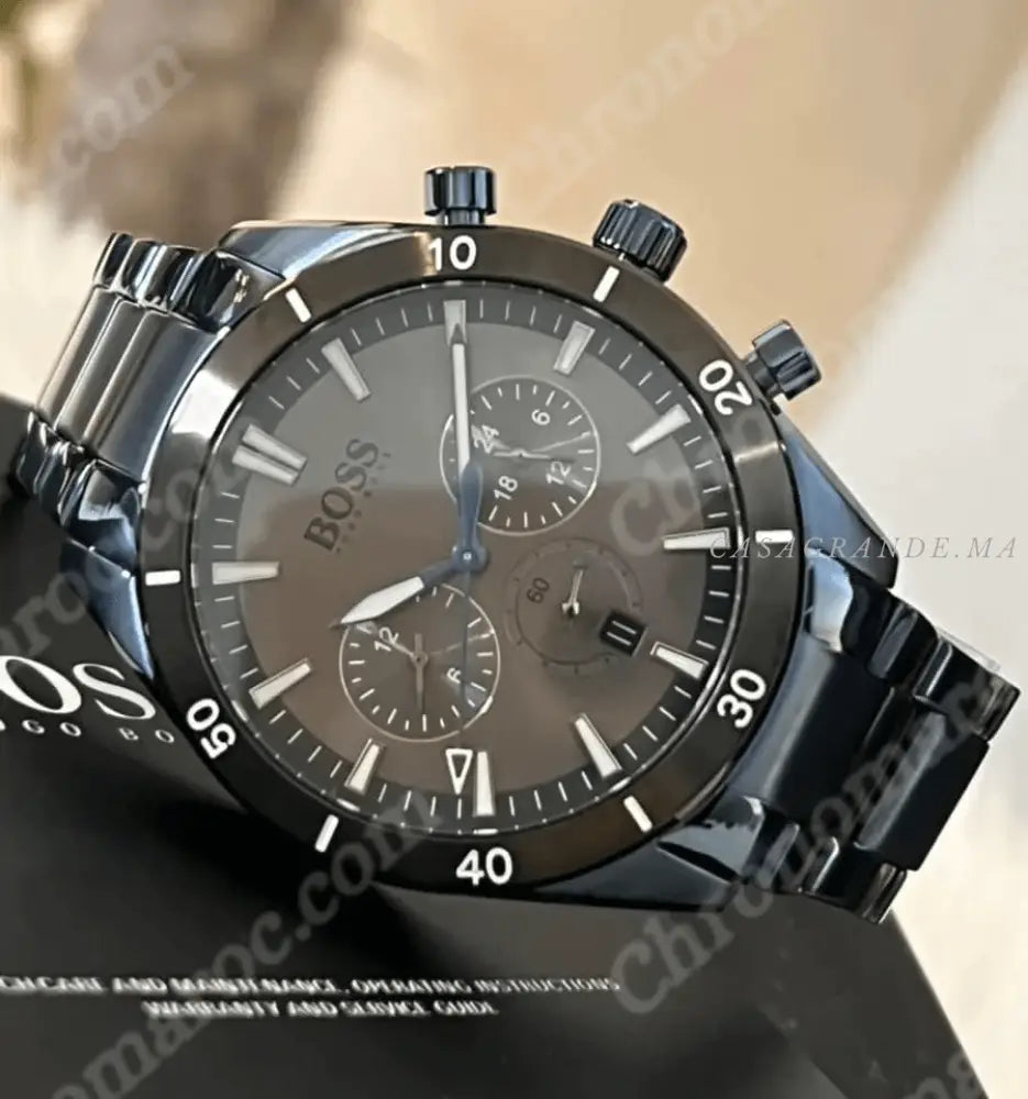 Hugo Boss Men’s Quartz Stainless Steel Grey Dial 44mm Watch 1513865