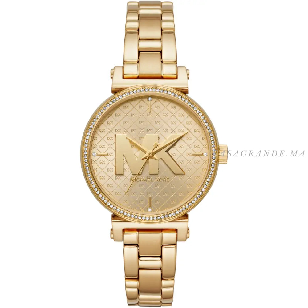 Michael Kors Women’s Quartz Stainless Steel Gold Dial 36mm Watch MK4334