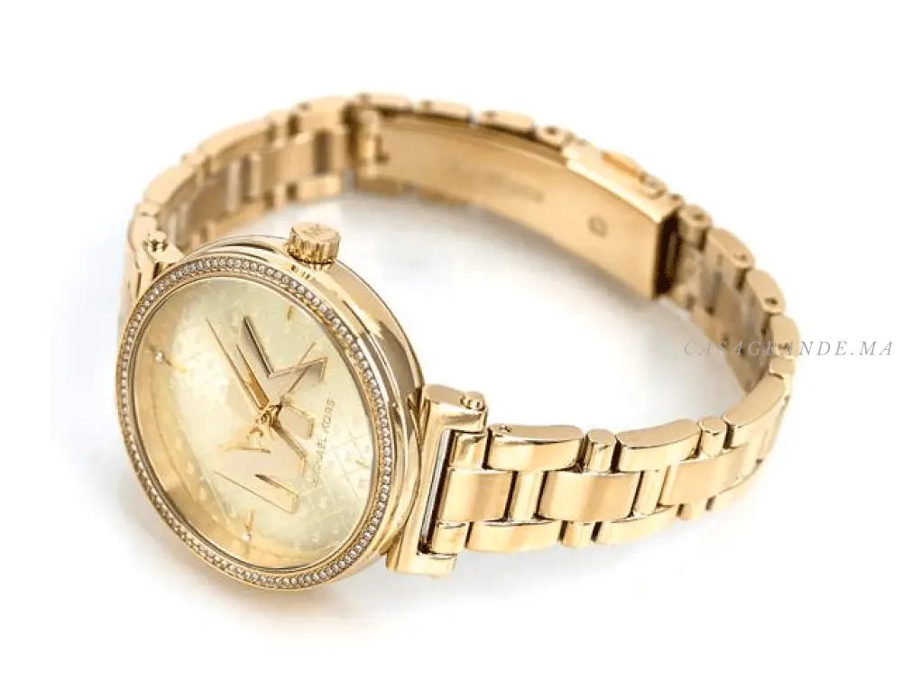 Michael Kors Women’s Quartz Stainless Steel Gold Dial 36mm Watch MK4334