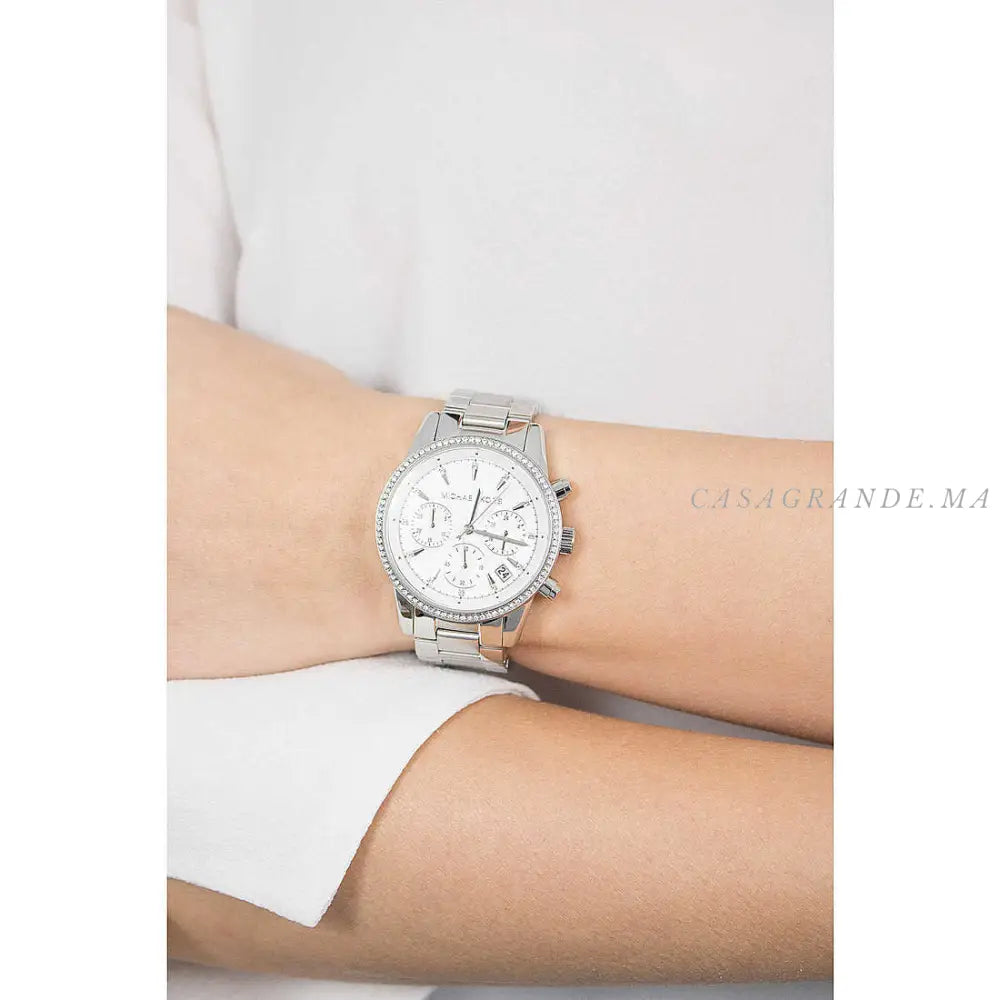 Michael Kors Women’s Quartz Stainless Steel White Dial 37mm Watch MK6428