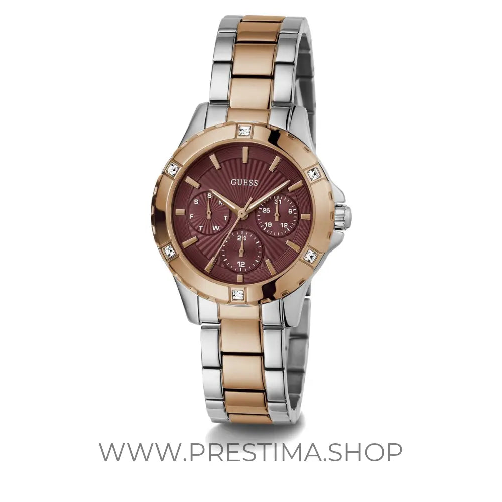 Montre Guess Mist rouge à cadran rond, analogique à quartz, pour femme