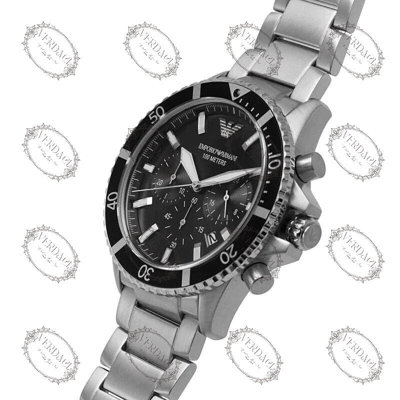 Cadran Emporio Armani AR11360 Diver noir montre pour homme