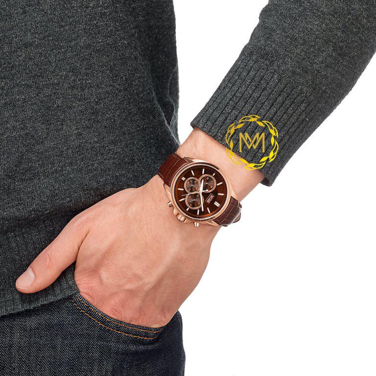 Montre HB1513036 Chronographe en Cuir Pour Homme