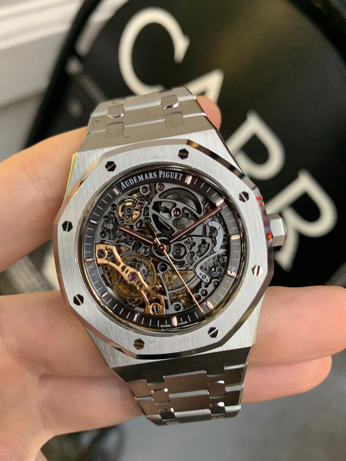 Audemars piguet royal oak skeleton argenté