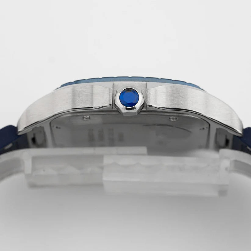 Montre Santos de Cartier bleu