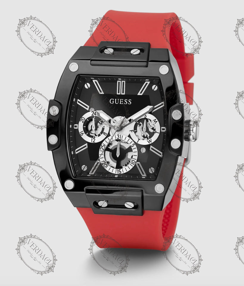 GUESS RED SILICONE WATCH