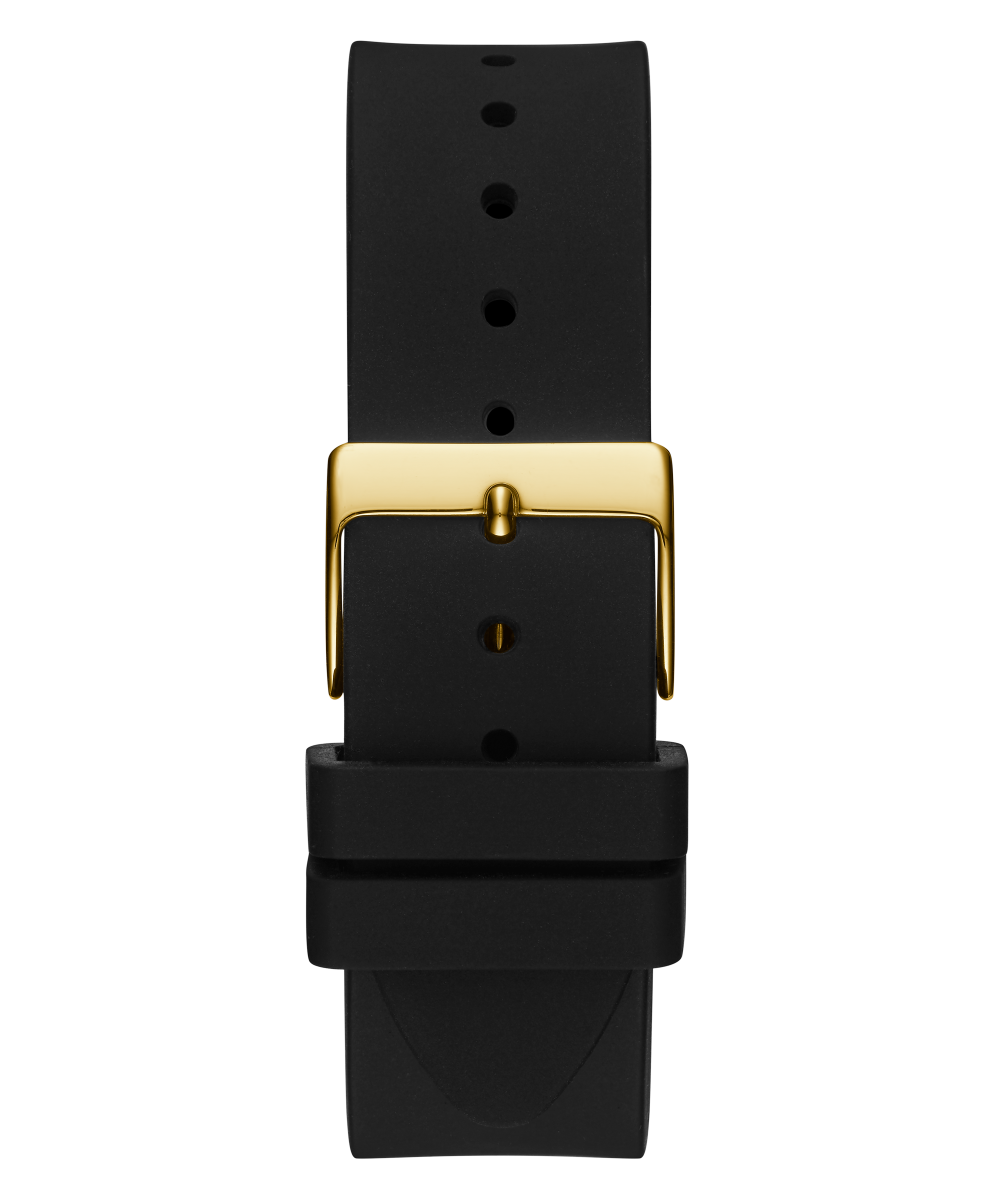 GUESS Ladies Black Gold Tone Analog Watch