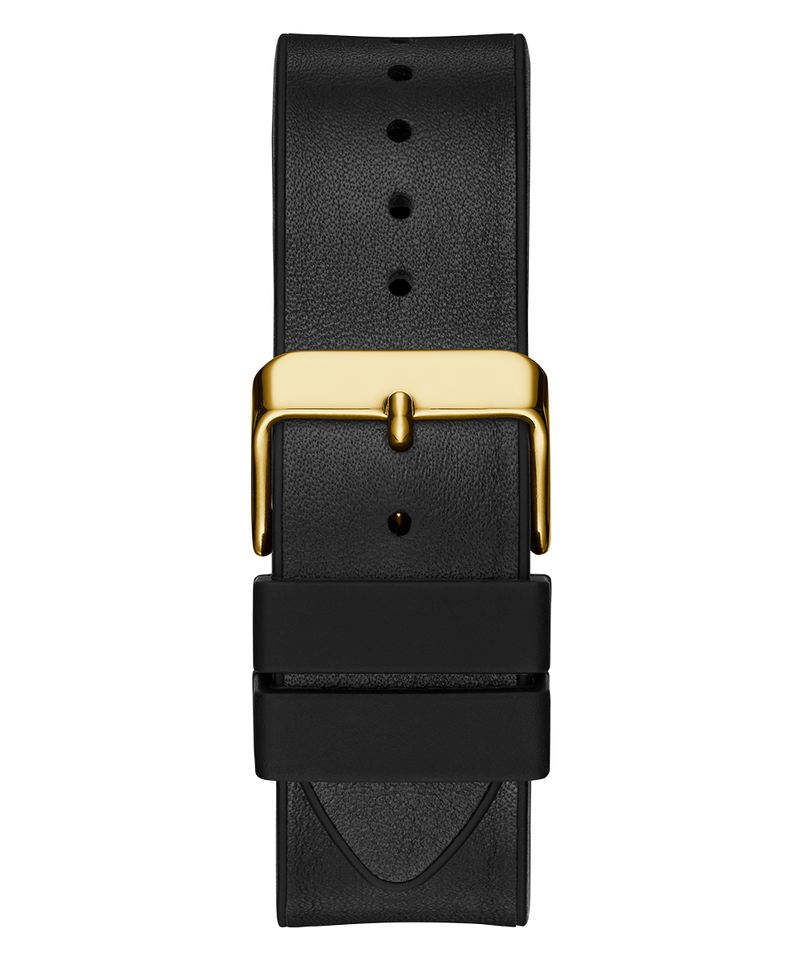 GUESS Mens Black Gold Tone Multi-function Watch