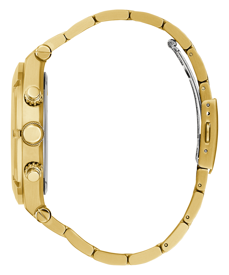 GUESS Mens Gold Tone Multi-function Watch
