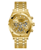 GUESS Mens Gold Tone Multi-function Watch
