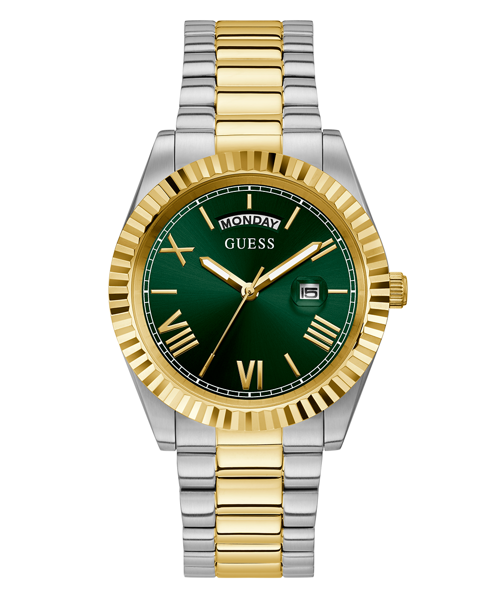 GUESS Mens 2-Tone Day/Date Watch