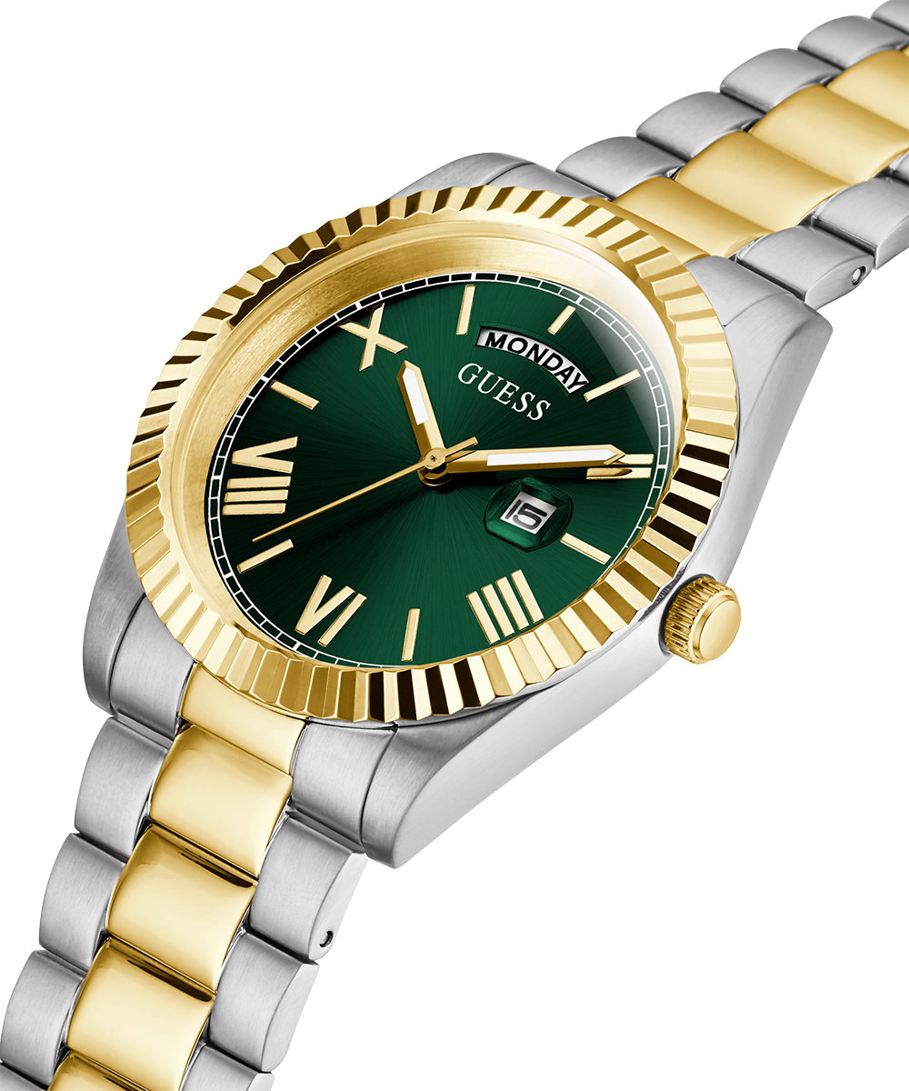 GUESS Mens 2-Tone Day/Date Watch