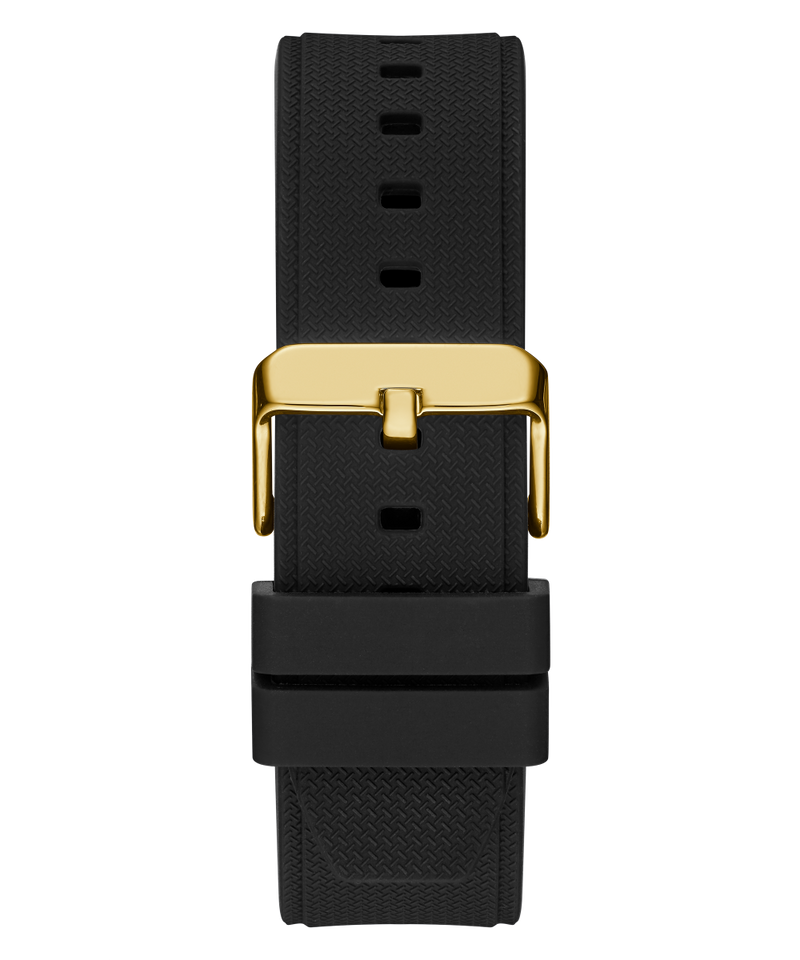 GUESS Mens Black Gold Tone Multi-function Watch