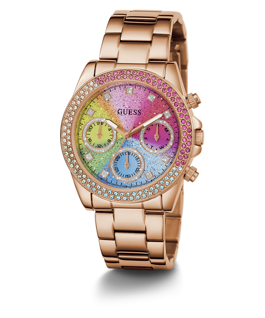 GUESS Ladies Rose Gold Tone Analog Watch
