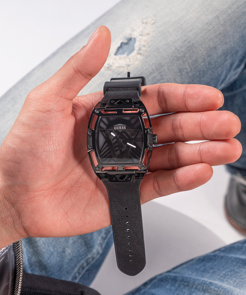 GUESS Mens Black Multi-function Watch