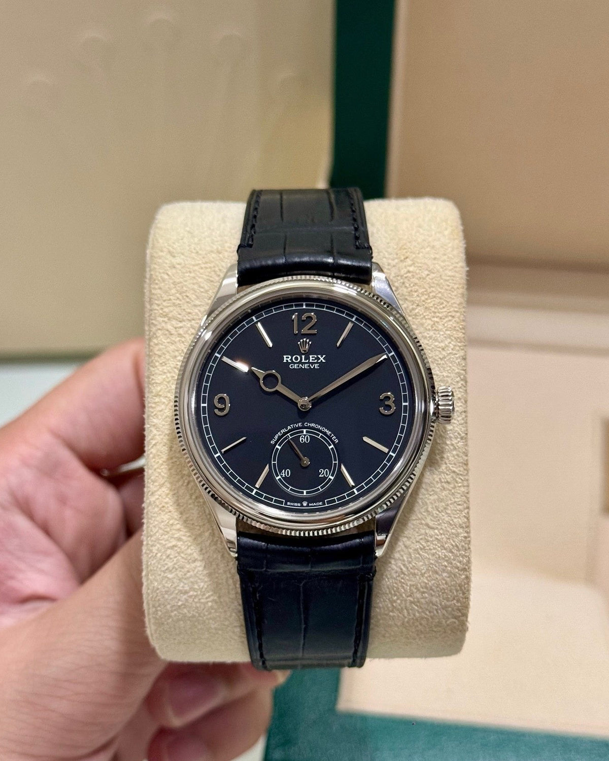 ROLEX PERPETUEL 1908 39 MM ACIER FOND NOIR