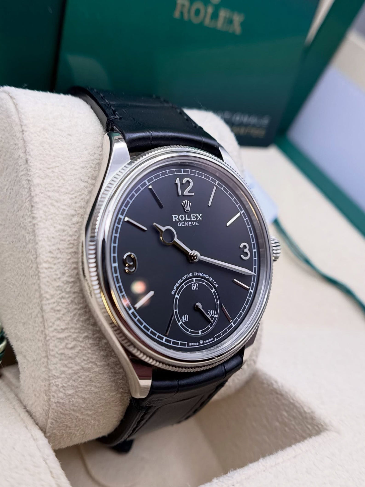 ROLEX PERPETUEL 1908 39 MM ACIER FOND NOIR