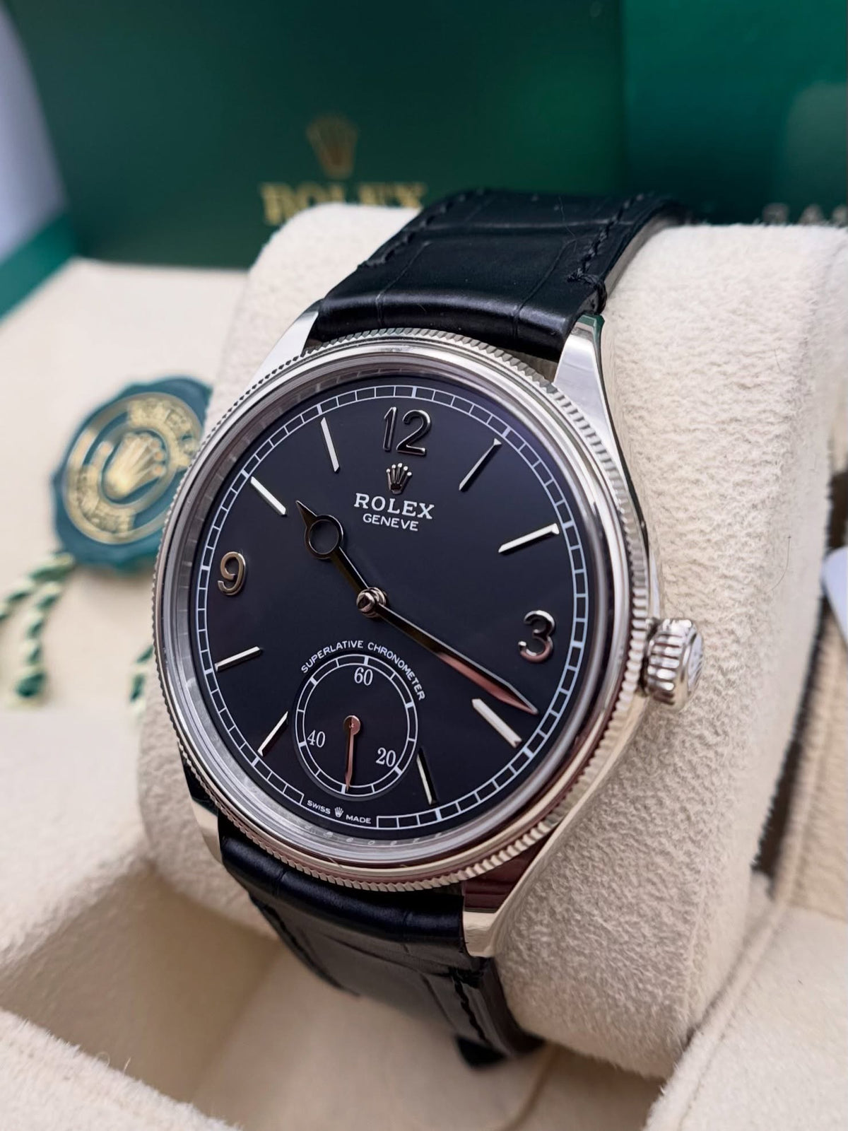ROLEX PERPETUEL 1908 39 MM ACIER FOND NOIR