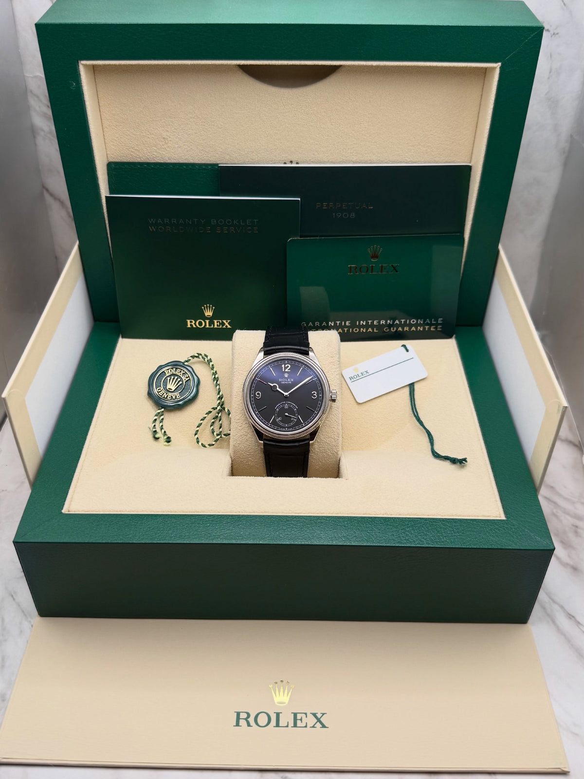 ROLEX PERPETUEL 1908 39 MM ACIER FOND NOIR