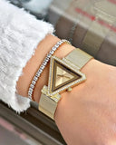 GUESS Ladies Triangle doré