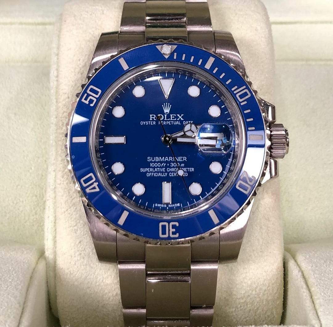 SUBMARINER DATE "SMURF" 116619LB POUR HOMME
