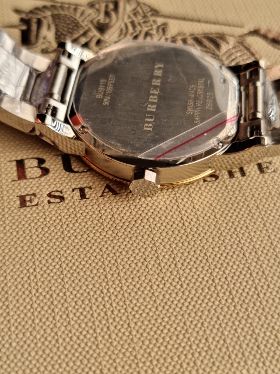 BURBERRY Silver Dial Two-tone Silver and Gold-tone Bracelet Ladies Watch BU9115