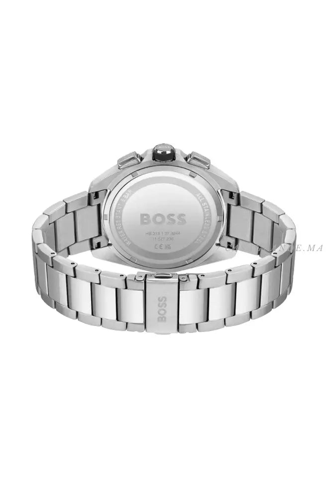 BLACK-DIAL CHRONOGRAPH WATCH WITH LINK BRACELET