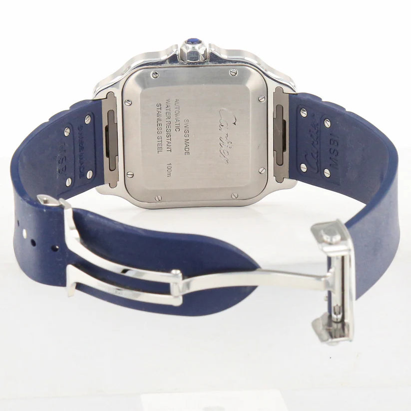 Montre Santos de Cartier bleu