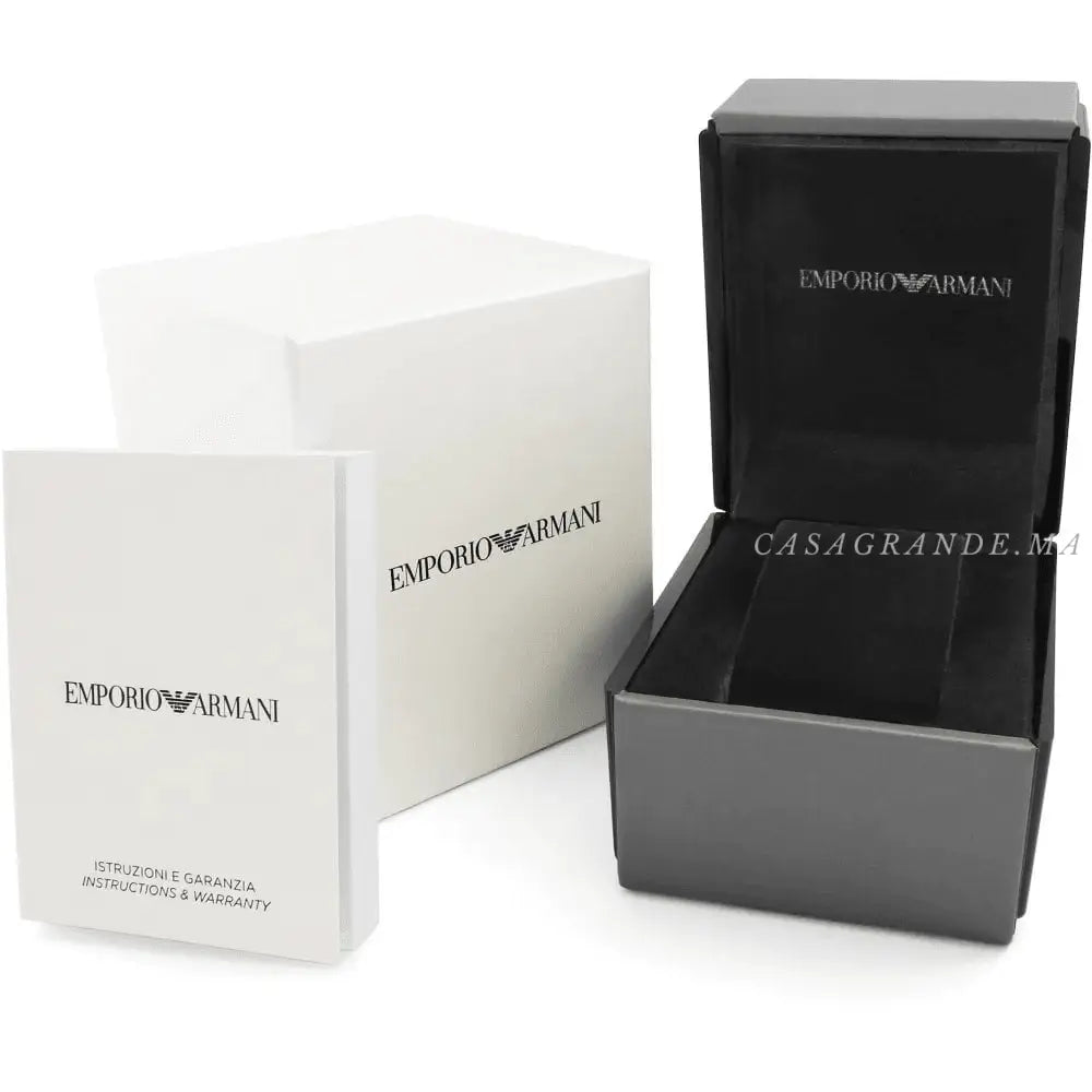 EMPORIO ARMANI Classic Chronograph Black Dial Steel Men's Watch AR1811