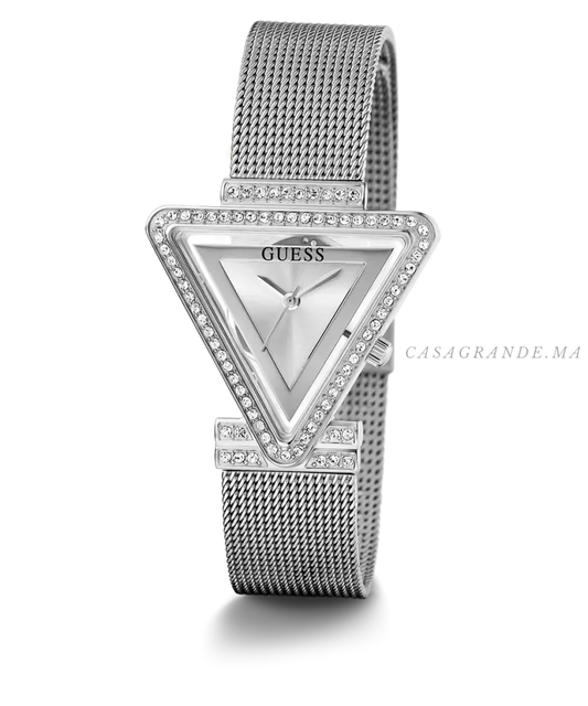 GUESS Ladies Triangle Silver