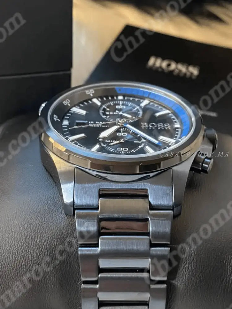 Hugo Boss Globetrotter Black Dial Men's Watch 1513824