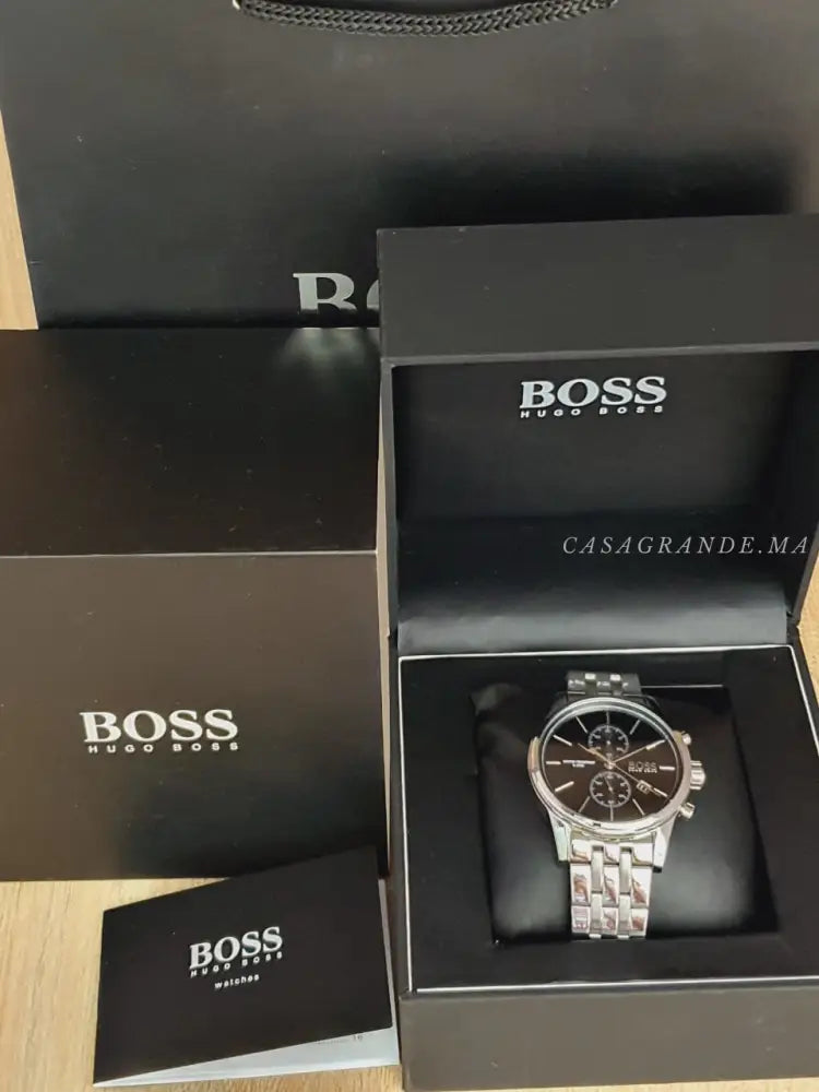Hugo Boss Men’s Chronograph Quartz Stainless Steel Black Dial 41mm Watch 1513383