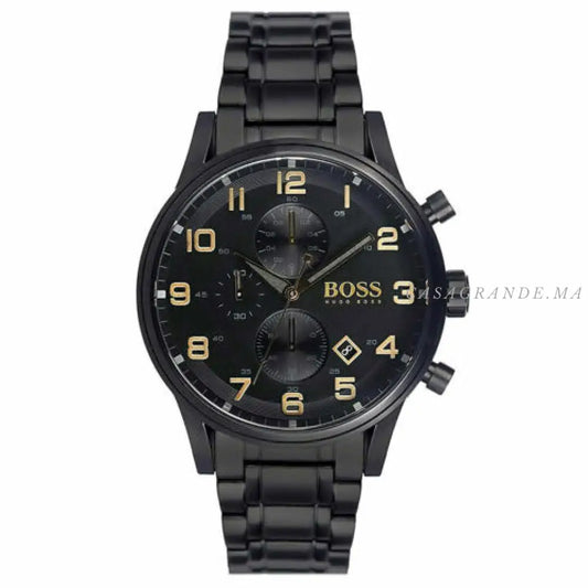 Hugo Boss Men’s Quartz Stainless Steel Black Dial 46mm Watch 1513275