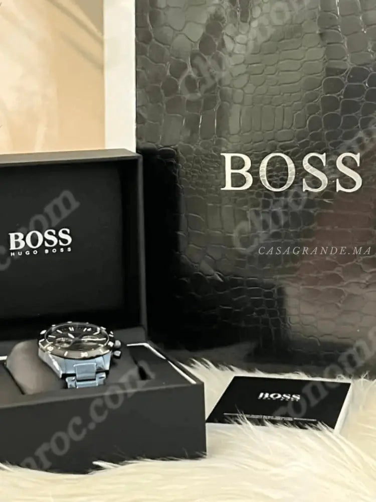 Hugo Boss Men’s Quartz Stainless Steel Grey Dial 44mm Watch 1513865